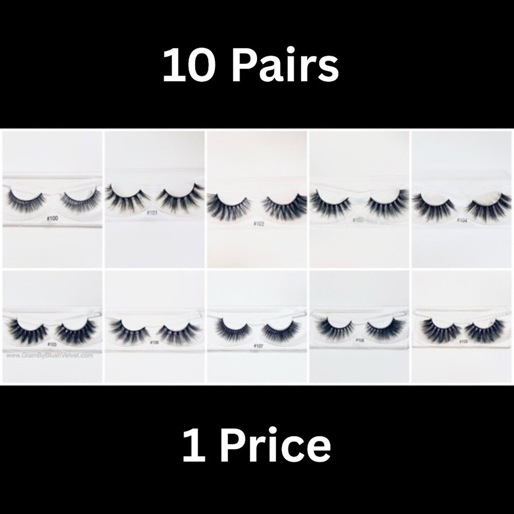 10 Pairs of 3D Faux Mink Eyelashes